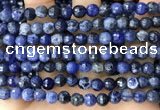 CSO846 15 inches 6mm faceted round sodalite beads wholesale