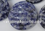 CSO85 15.5 inches 35mm flat round sodalite gemstone beads