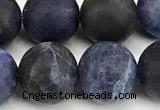 CSO929 15 inches 12mm round matte sodalite beads