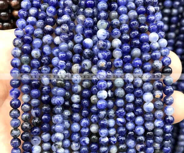 CSO931 15 inches 4mm round sodalite beads wholesale