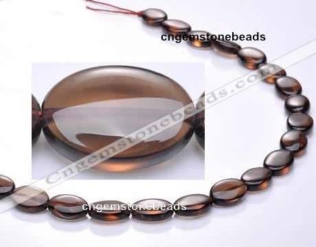 CSQ01 A grade 10*14mm oval natural smoky quartz beads Wholesale