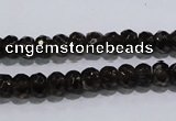 CSQ108 5*7mm faceted rondelle grade AA natural smoky quartz beads