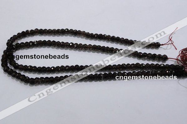 CSQ108 5*7mm faceted rondelle grade AA natural smoky quartz beads