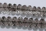 CSQ111 7*12mm faceted rondelle grade AA natural smoky quartz beads