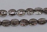 CSQ117 8*10mm facetad oval grade AA natural smoky quartz beads