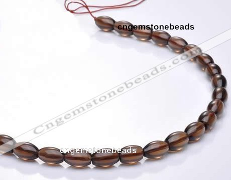 CSQ16 A grade 7*10mm rice natural smoky quartz beads Wholesale