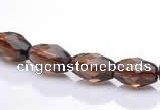 CSQ20 7*10mm faceted rice natural smoky quartz beads wholesale