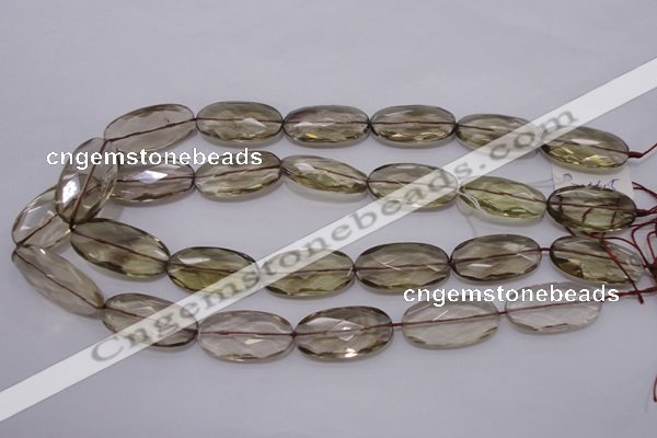 CSQ214 15*30mm faceted oval grade AA natural smoky quartz beads