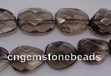 CSQ233 13*16mm faceted freeform grade AA natural smoky quartz beads