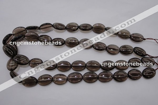 CSQ234 15.5 inches 13*18mm oval grade AA natural smoky quartz beads