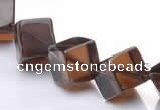 CSQ25 AB grade 12*12mm cube natural smoky quartz beads wholesale