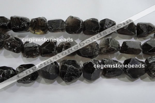 CSQ268 15.5 inches 16*20mm faceted nuggets smoky quartz beads