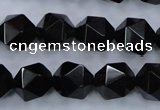 CSQ355 15.5 inches 14mm faceted nuggets smoky quartz beads