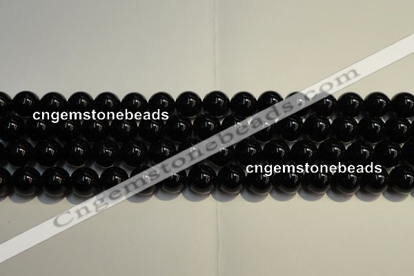 CSQ404 15.5 inches 12mm round black morion smoky quartz beads