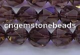 CSQ524 15.5 inches 12mm faceted nuggets smoky quartz beads