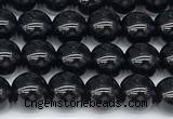 CSQ540 15 inches 6mm round black morion smoky quartz beads