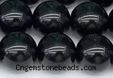 CSQ543 15 inches 12mm round black morion smoky quartz beads