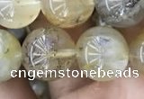 CSQ805 15.5 inches 14mm round scenic quartz beads wholesale