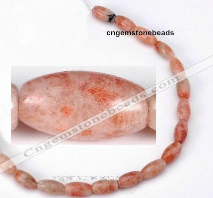 CSS09 8*15mm rice shape natural indian sunstone beads wholesale