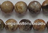 CSS100 15.5 inches 16mm faceted round natural sunstone beads wholesale