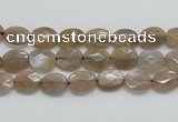 CSS105 15.5 inches 6*8mm faceted oval natural sunstone beads wholesale