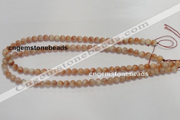 CSS15 15.5 inches 6mm round natural sunstone beads wholesale