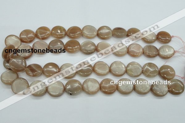 CSS204 15.5 inches 18mm flat round natural sunstone beads