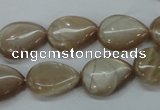 CSS220 15.5 inches 13*18mm flat teardrop natural sunstone beads