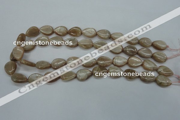 CSS220 15.5 inches 13*18mm flat teardrop natural sunstone beads