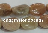 CSS257 15.5 inches 15*20mm twisted oval natural sunstone beads