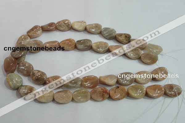 CSS257 15.5 inches 15*20mm twisted oval natural sunstone beads