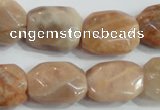 CSS258 15.5 inches 15*20mm faceted rectangle natural sunstone beads