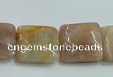 CSS259 15.5 inches 20*20mm square natural sunstone beads