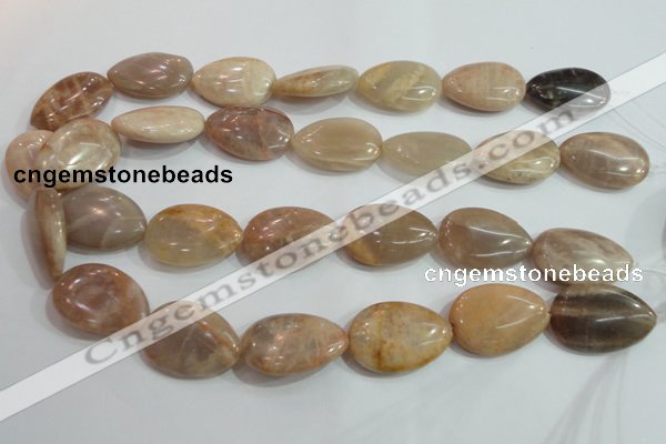 CSS262 15.5 inches 20*30mm flat teardrop natural sunstone beads