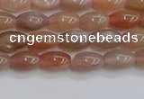 CSS265 15.5 inches 5*8mm rice sunstone beads wholesale