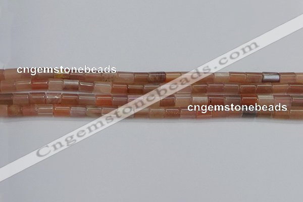 CSS266 15.5 inches 5*8mm tube sunstone beads wholesale