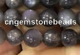 CSS315 15.5 inches 6mm round black sunstone gemstone beads