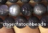 CSS316 15.5 inches 8mm round black sunstone gemstone beads