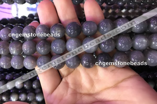 CSS318 15.5 inches 12mm round black sunstone gemstone beads