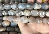 CSS406 15.5 inches 12*16mm - 15*20mm faceted nuggets sunstone beads