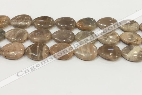 CSS410 15.5 inches 18*25mm flat teardrop sunstone beads wholesale