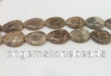 CSS411 15.5 inches 20*30mm flat teardrop sunstone beads wholesale