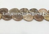 CSS413 15.5 inches 30*40mm flat teardrop sunstone beads wholesale