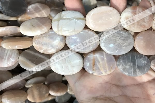 CSS417 15.5 inches 20*30mm oval sunstone beads wholesale