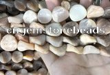 CSS438 15.5 inches 18mm twisted coin sunstone beads wholesale