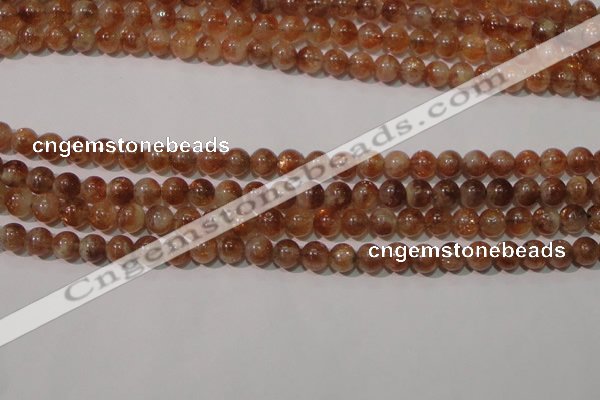 CSS552 15.5 inches 6mm round natural golden sunstone beads