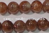 CSS554 15.5 inches 8mm round natural golden sunstone beads