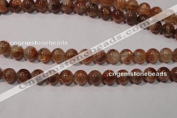 CSS555 15.5 inches 10mm round natural golden sunstone beads