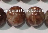 CSS557 15.5 inches 14mm round natural golden sunstone beads