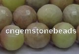 CSS616 15.5 inches 16mm faceted round yellow sunstone gemstone beads